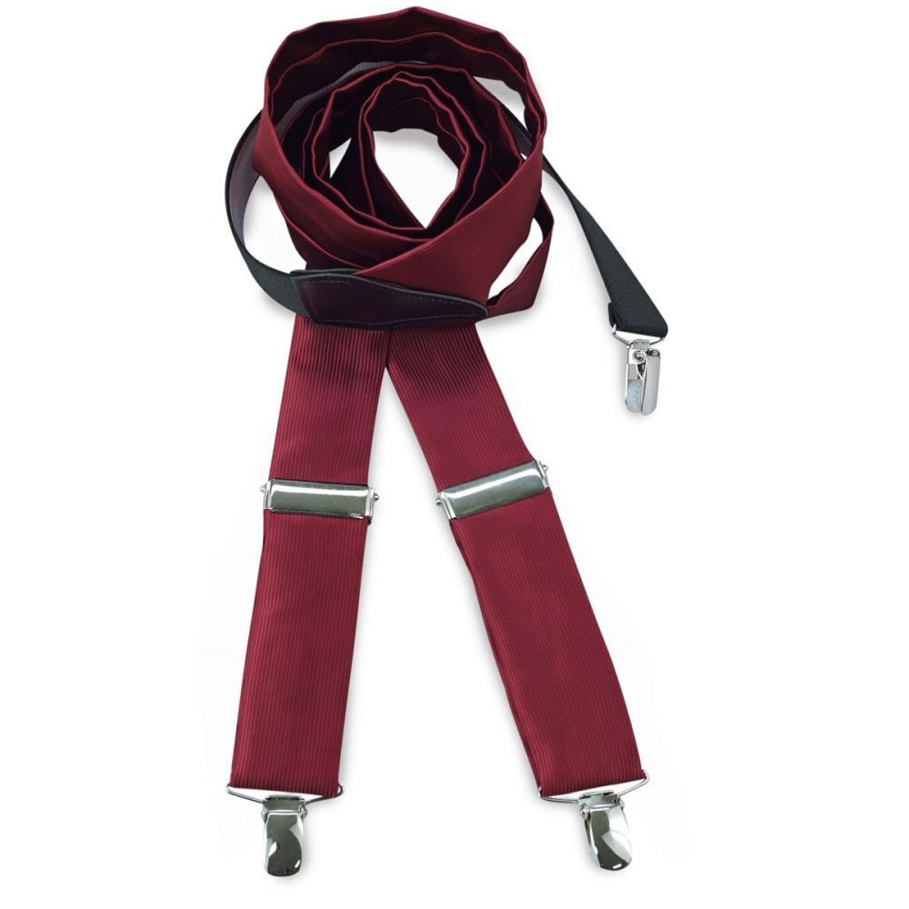 bretels polyester stof bordeauxrood repp - 1