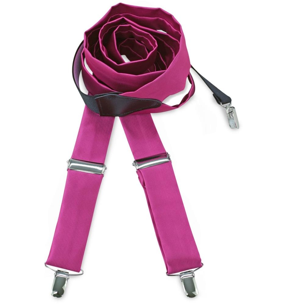 bretels polyester stof fuchsia repp - 1