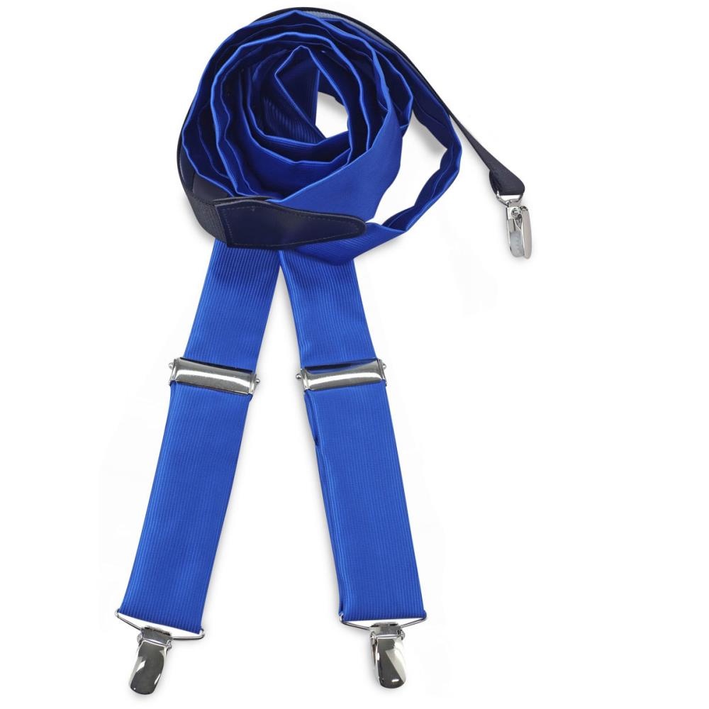 bretels polyester stof kobaltblauw repp - 1