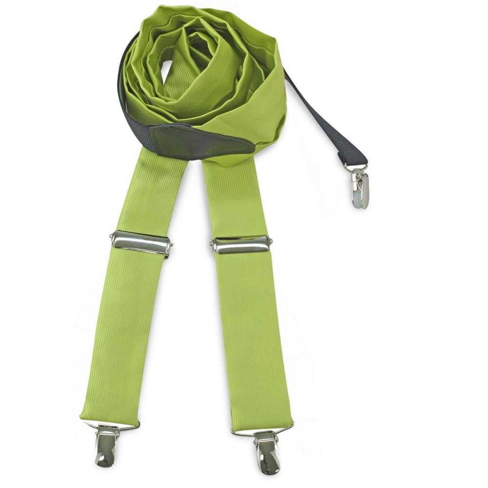bretels polyester stof limegroen repp - 1