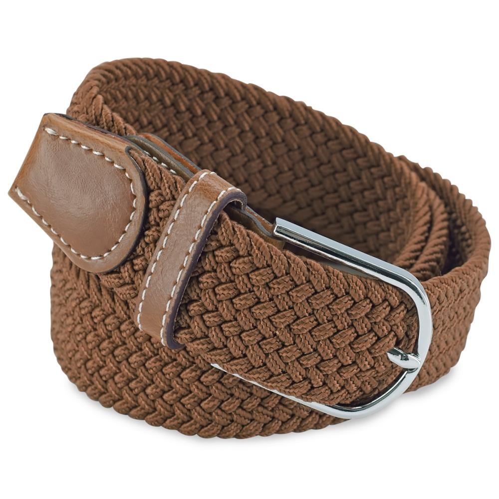 gevlochten riem bruin - 1