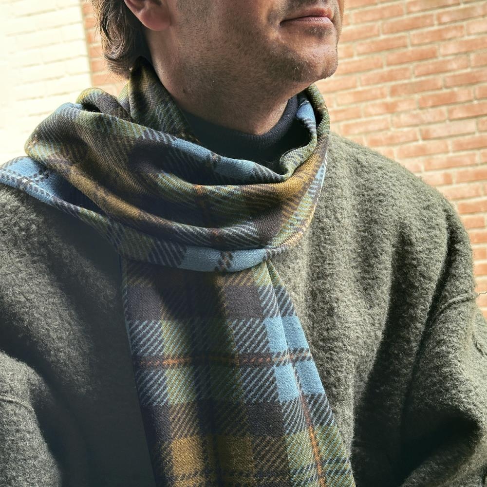 herensjaal Windsor Petrol-Brown - 1