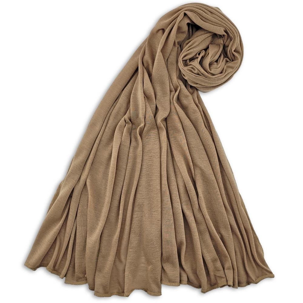 hoofddoek polyester jersey uni beige - 2