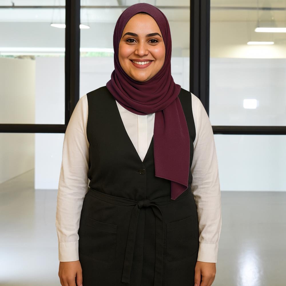 hoofddoek polyester jersey uni bordeaux - 1