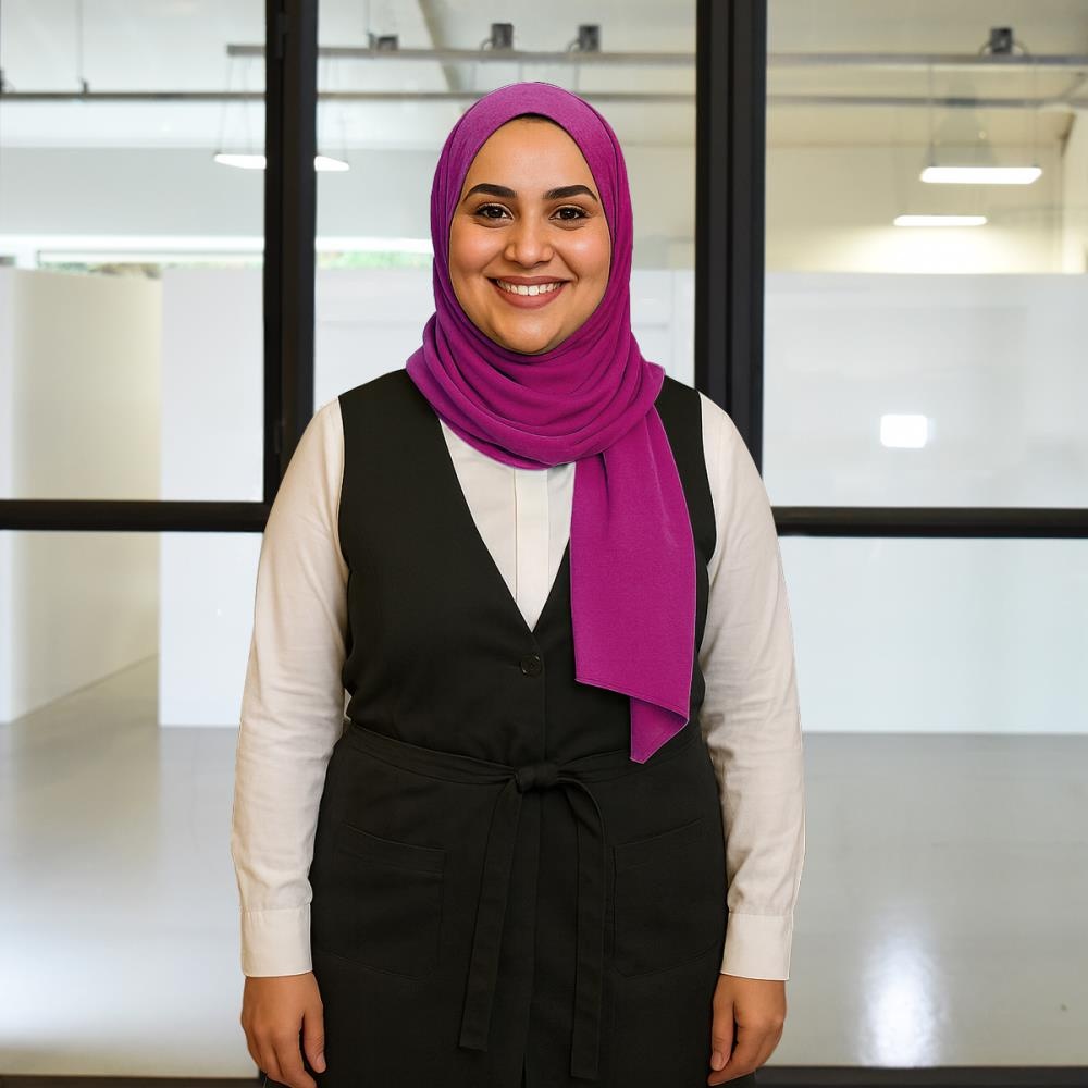 hoofddoek polyester jersey uni fuchsia - 1