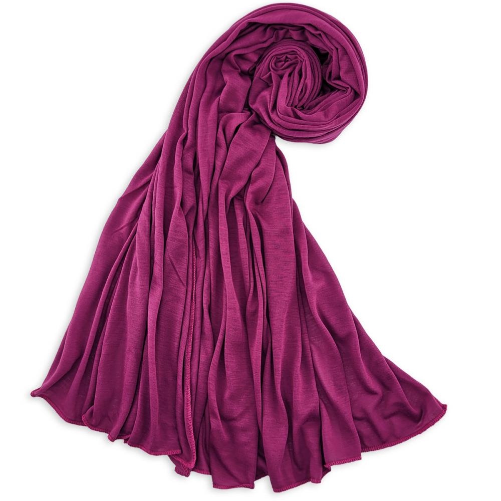 hoofddoek polyester jersey uni fuchsia - 2