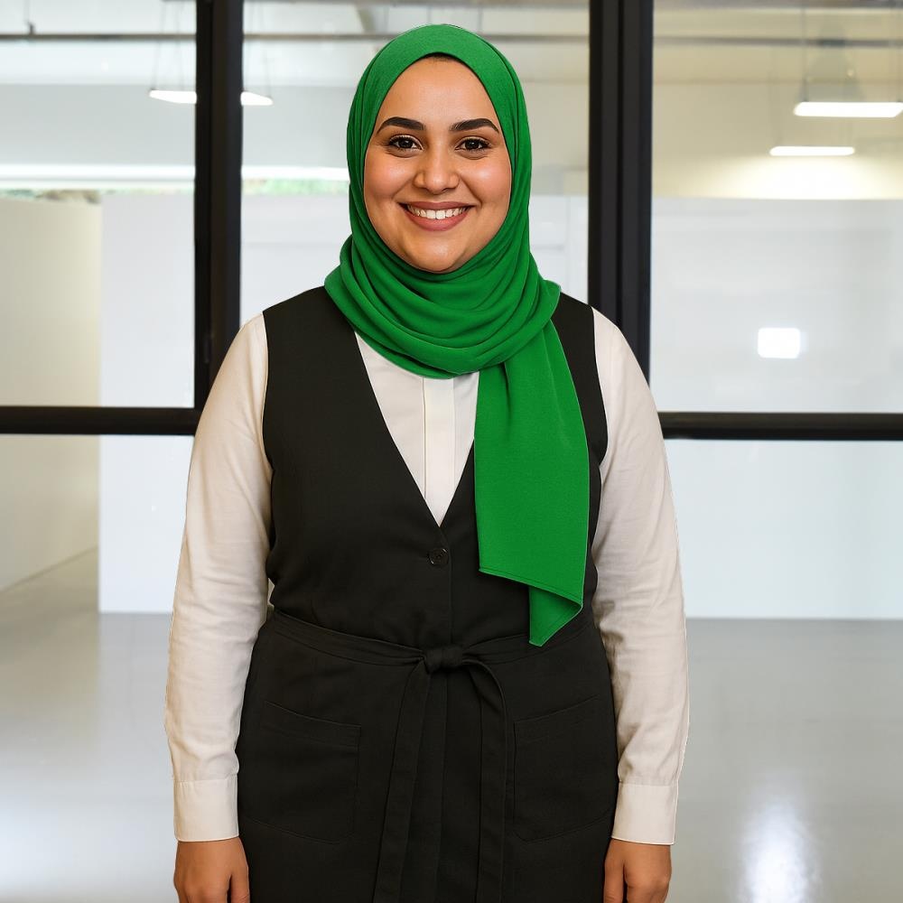 hoofddoek polyester jersey uni groen - 1