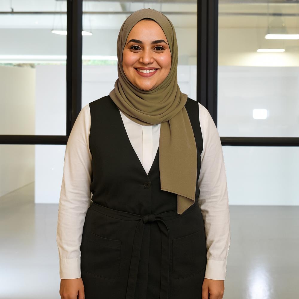 hoofddoek polyester jersey uni khaki - 2