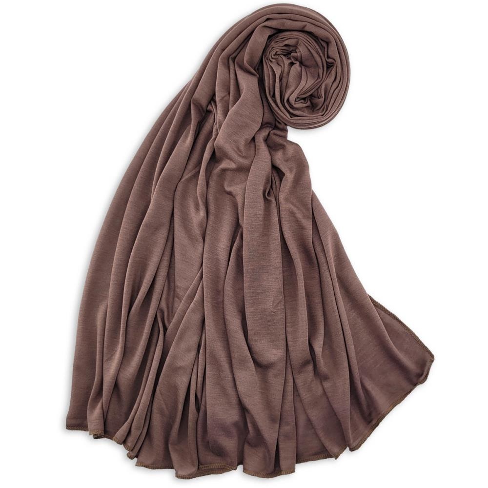 hoofddoek polyester jersey uni mauve - 1