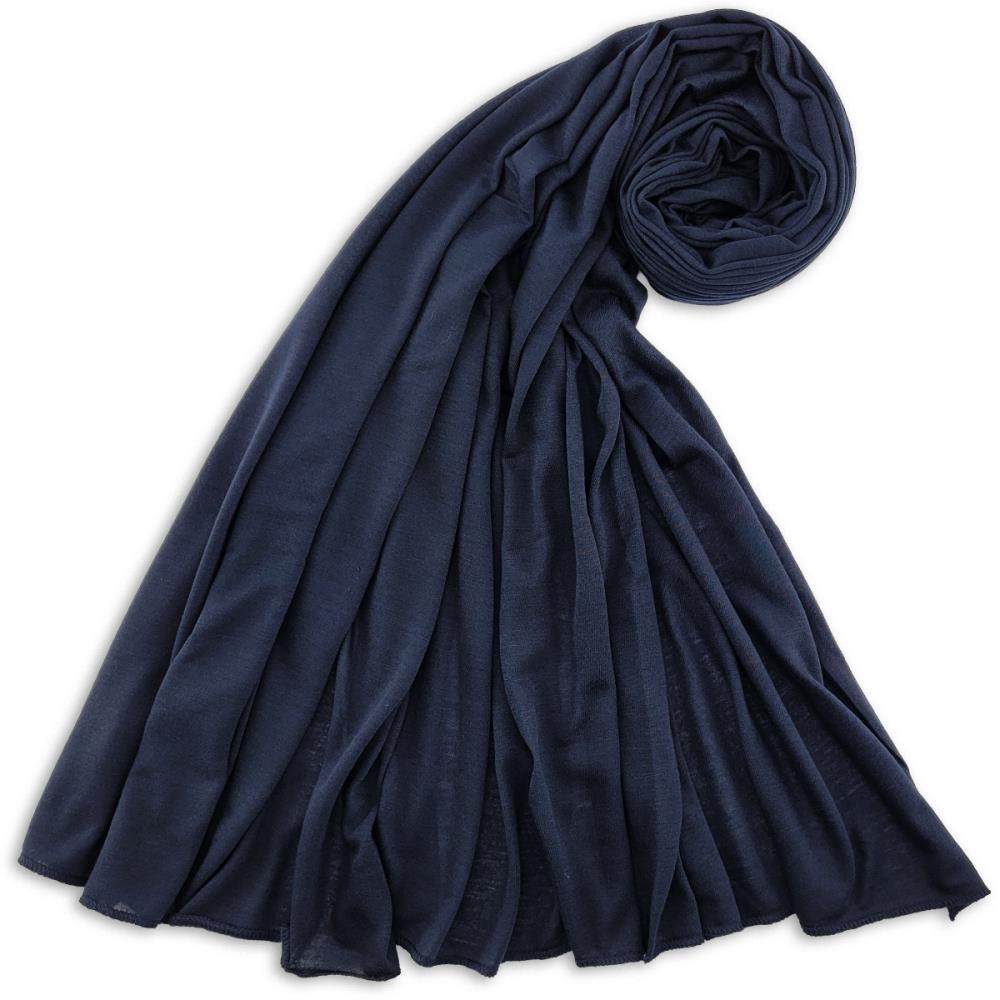 hoofddoek polyester jersey uni nachtblauw - 2