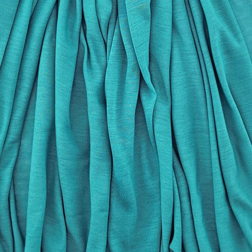 hoofddoek polyester jersey uni turquoise - 3