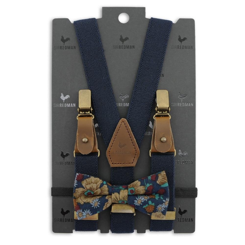 kids bretels combi pack Retro Ranonkel blauw - 2