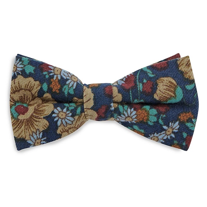 kinderstrik Vintage Flower blauw