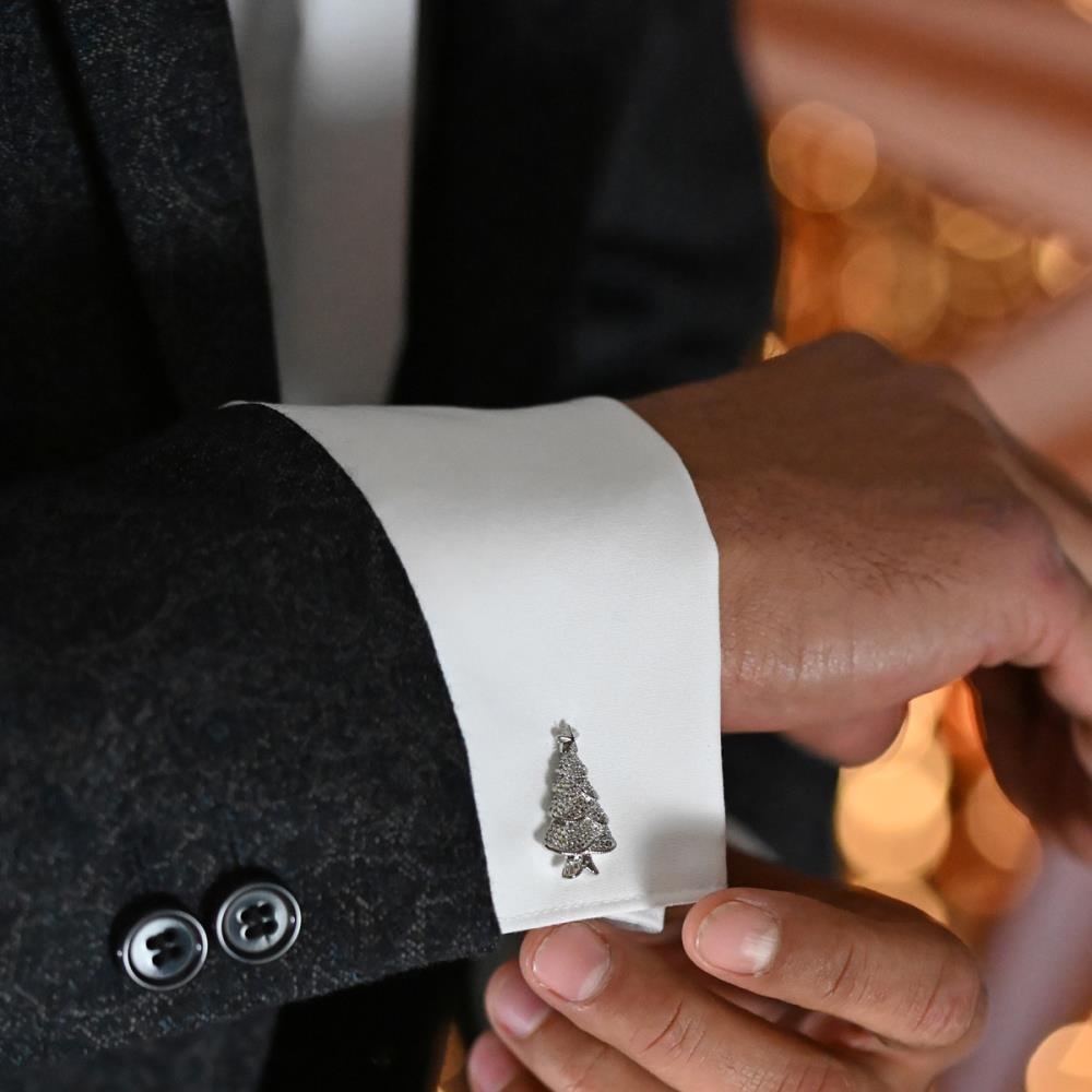 Manchetknopen Kerstboom - 1