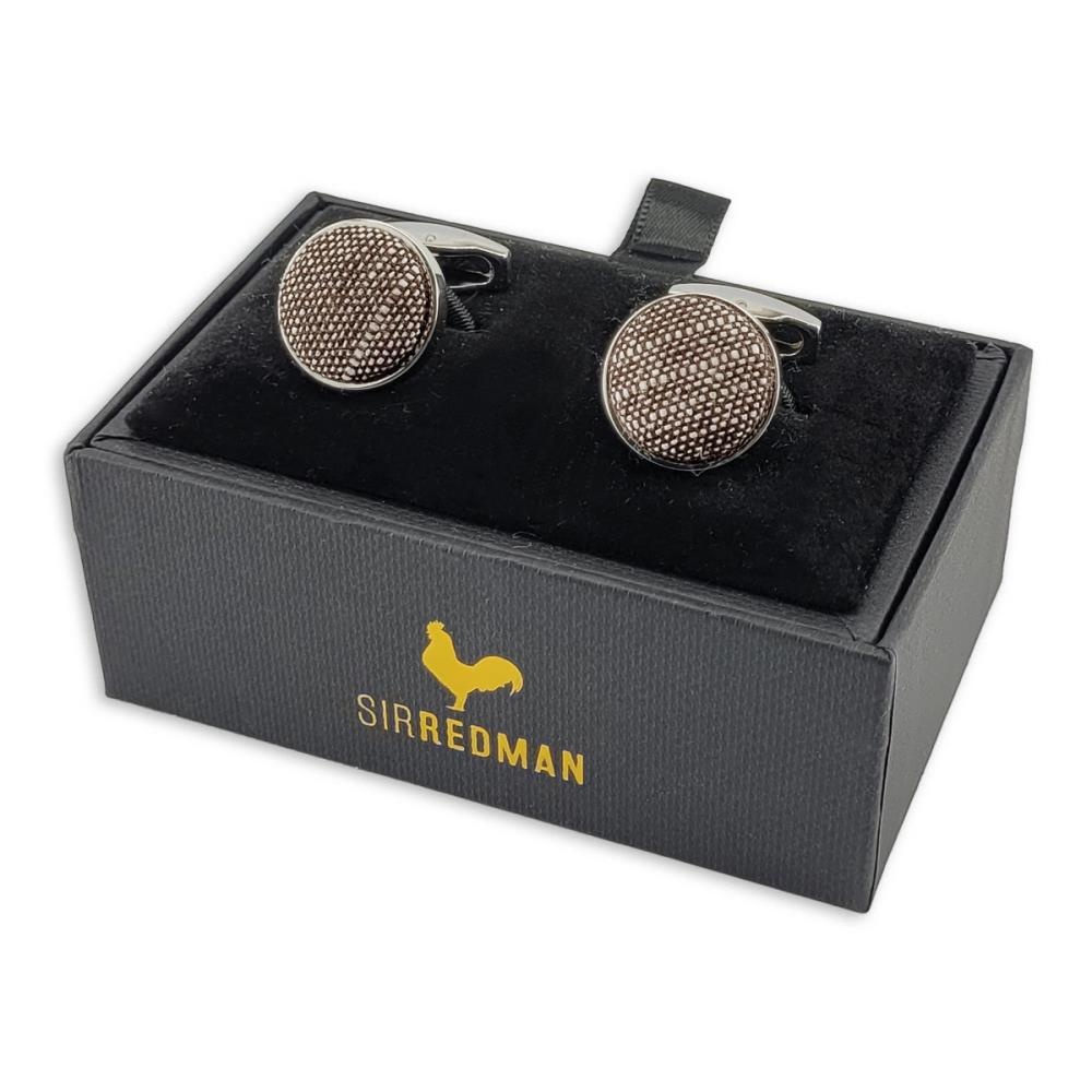 manchetknopen Linen Love Brown - 3