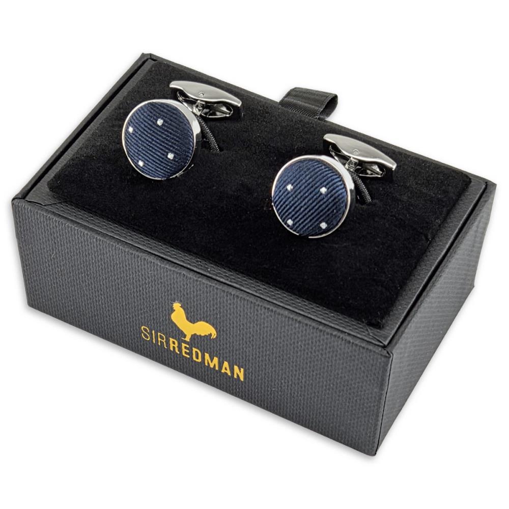 manchetknopen Mayfair Dots Navy - 2