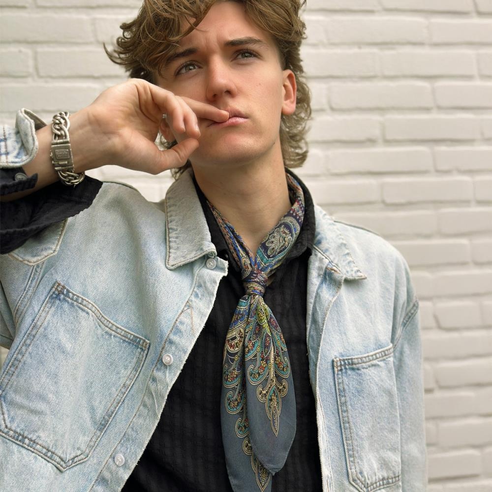 neckerchief Nikos grey-blue - 1