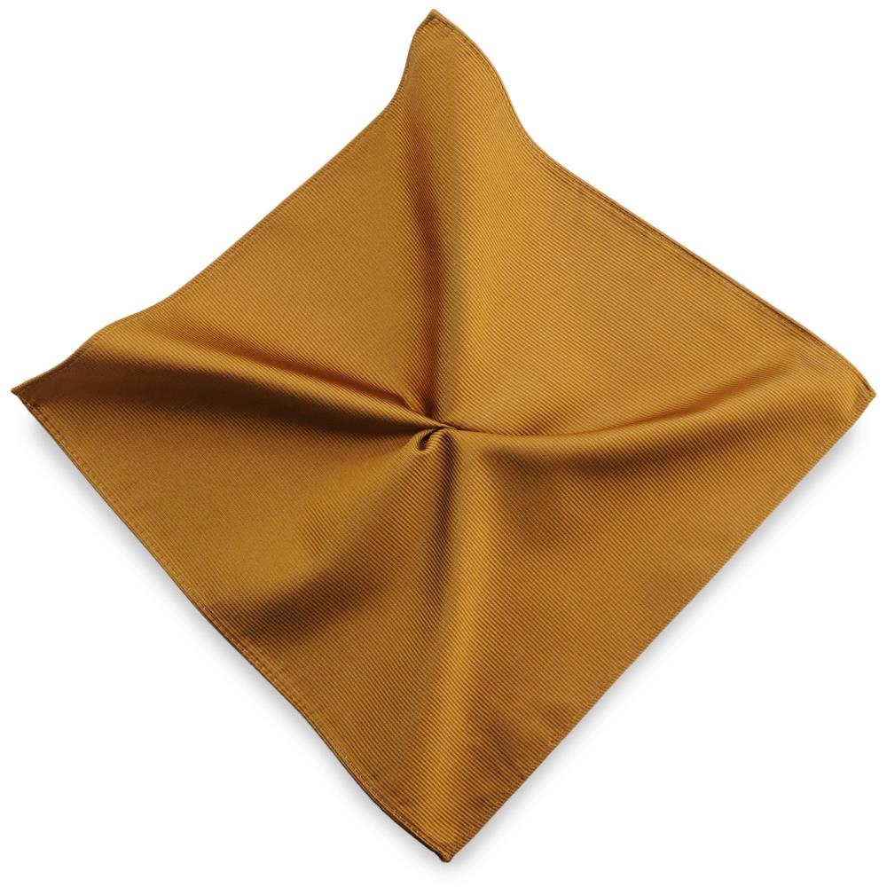 pochet zijde cognac repp - 1