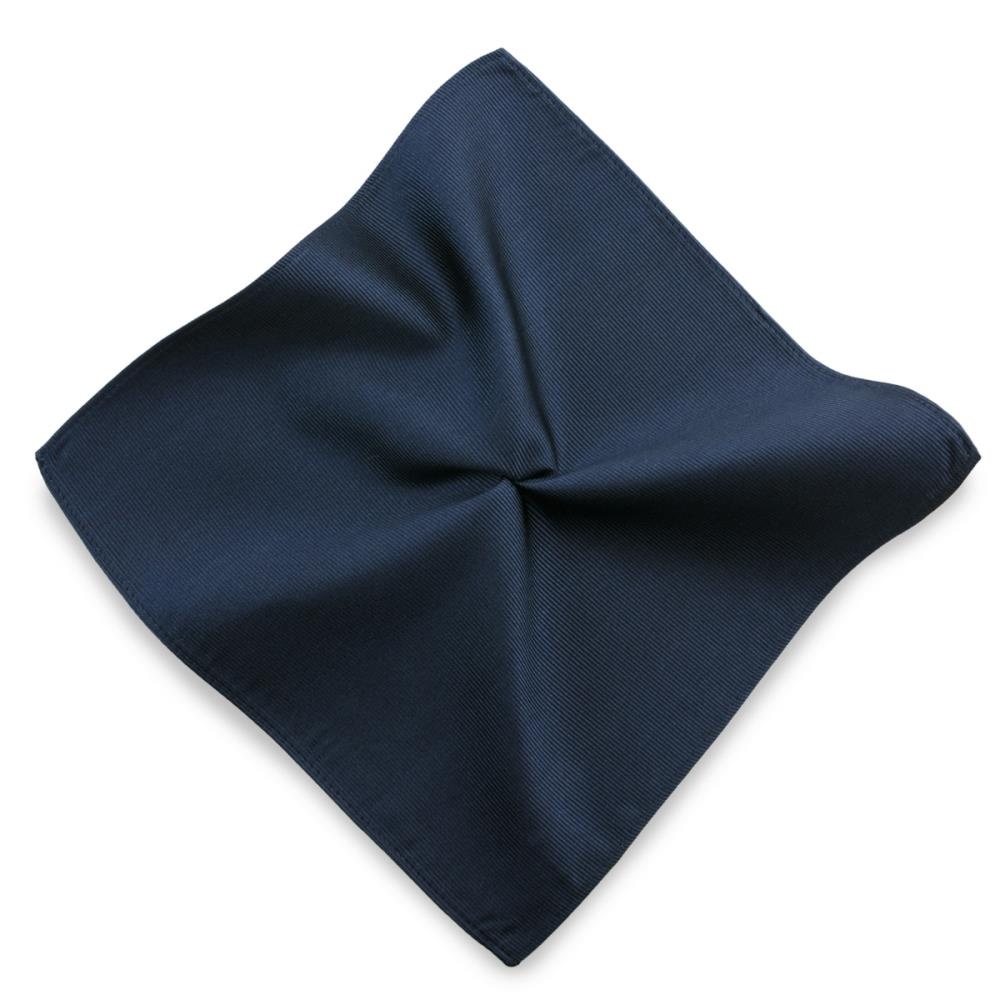 pochet zijde marineblauw repp - 1