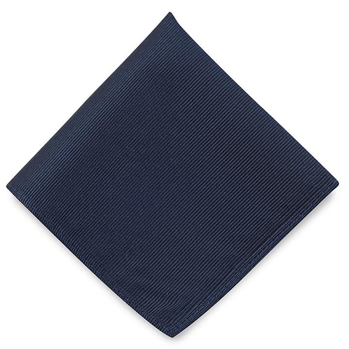 pochet zijde marineblauw repp