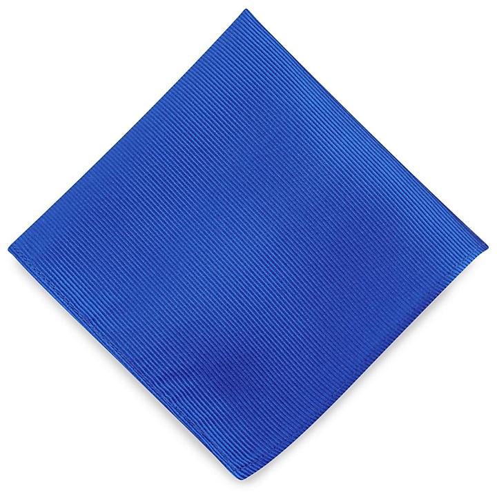 pochet zijde repp kobaltblauw