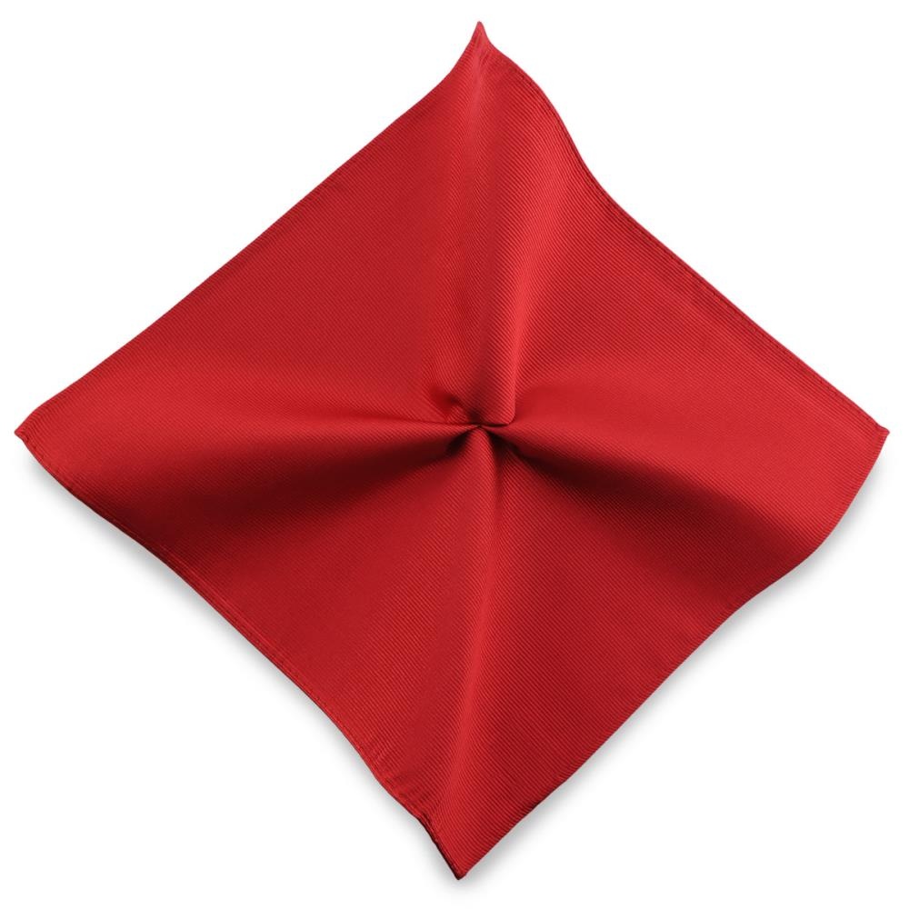 pochet zijde rood repp - 1