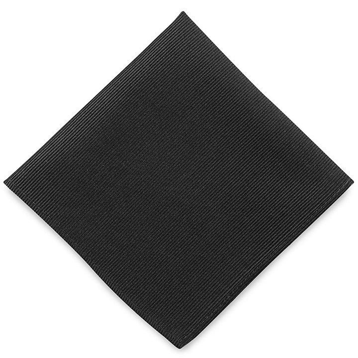 pochet zijde zwart repp