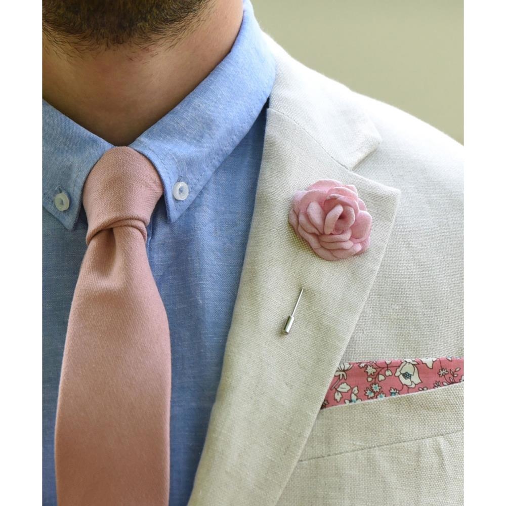 Revers pin Linnen Look mauve - 2
