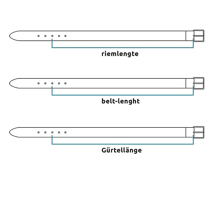 rundlederen riem 3 cm zwart