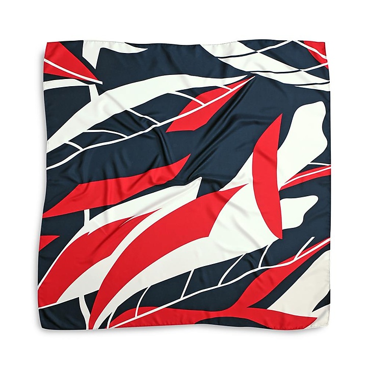 sjaal patroon navy rood vierkant