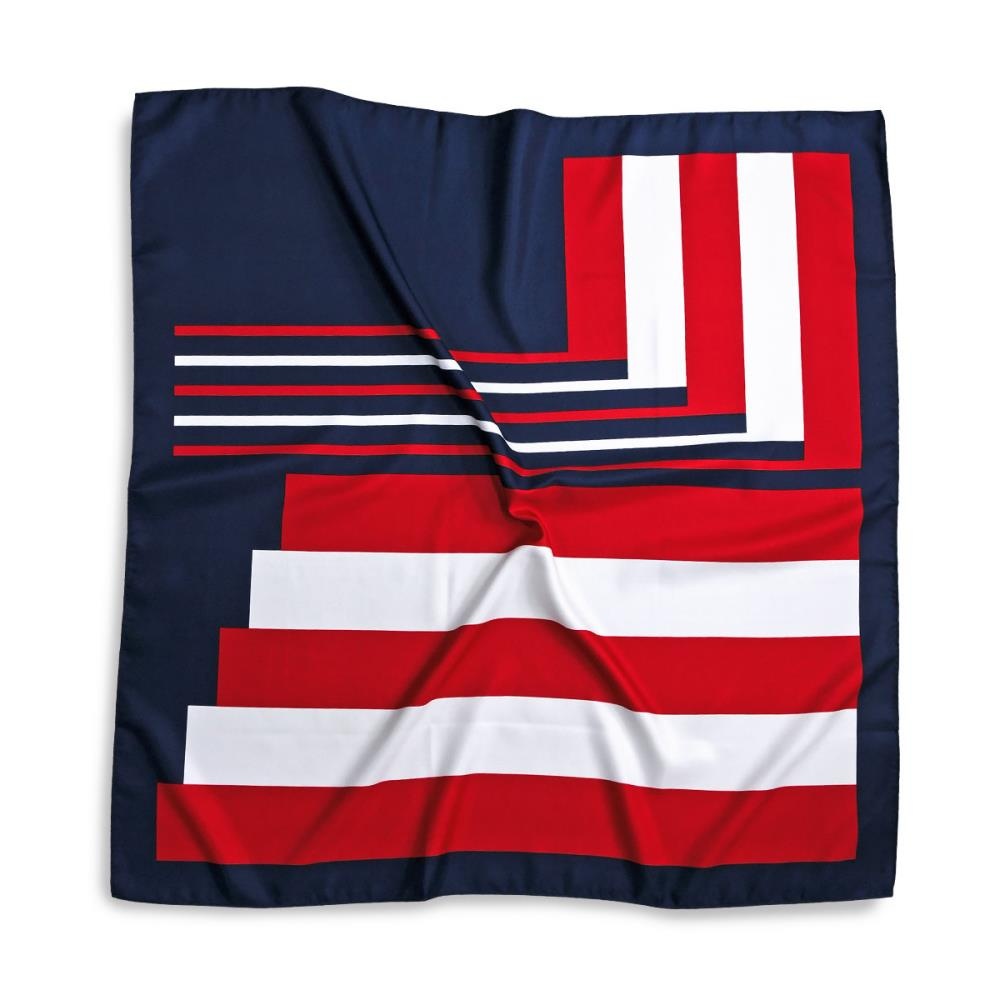 sjaal rood / wit / blauw vierkant - 2