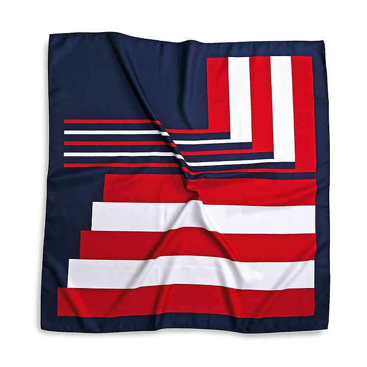 sjaal rood / wit / blauw vierkant