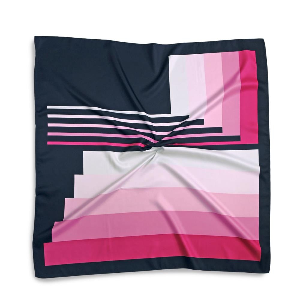 sjaal roze gestreept vierkant - 2