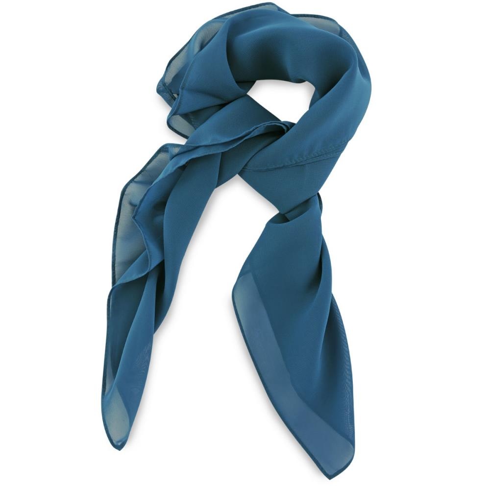 sjaal uni antiekblauw vierkant - 1