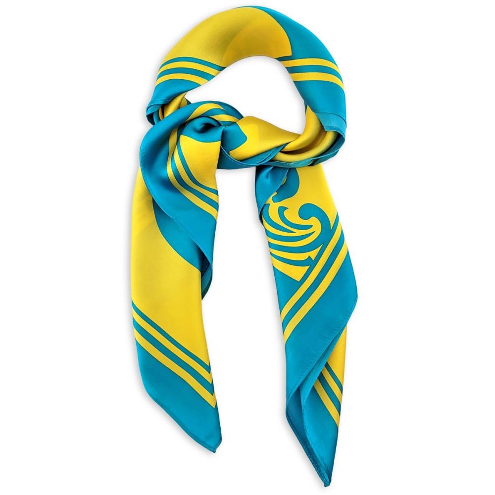 Sjaal Viva Silk yellow blue - 1