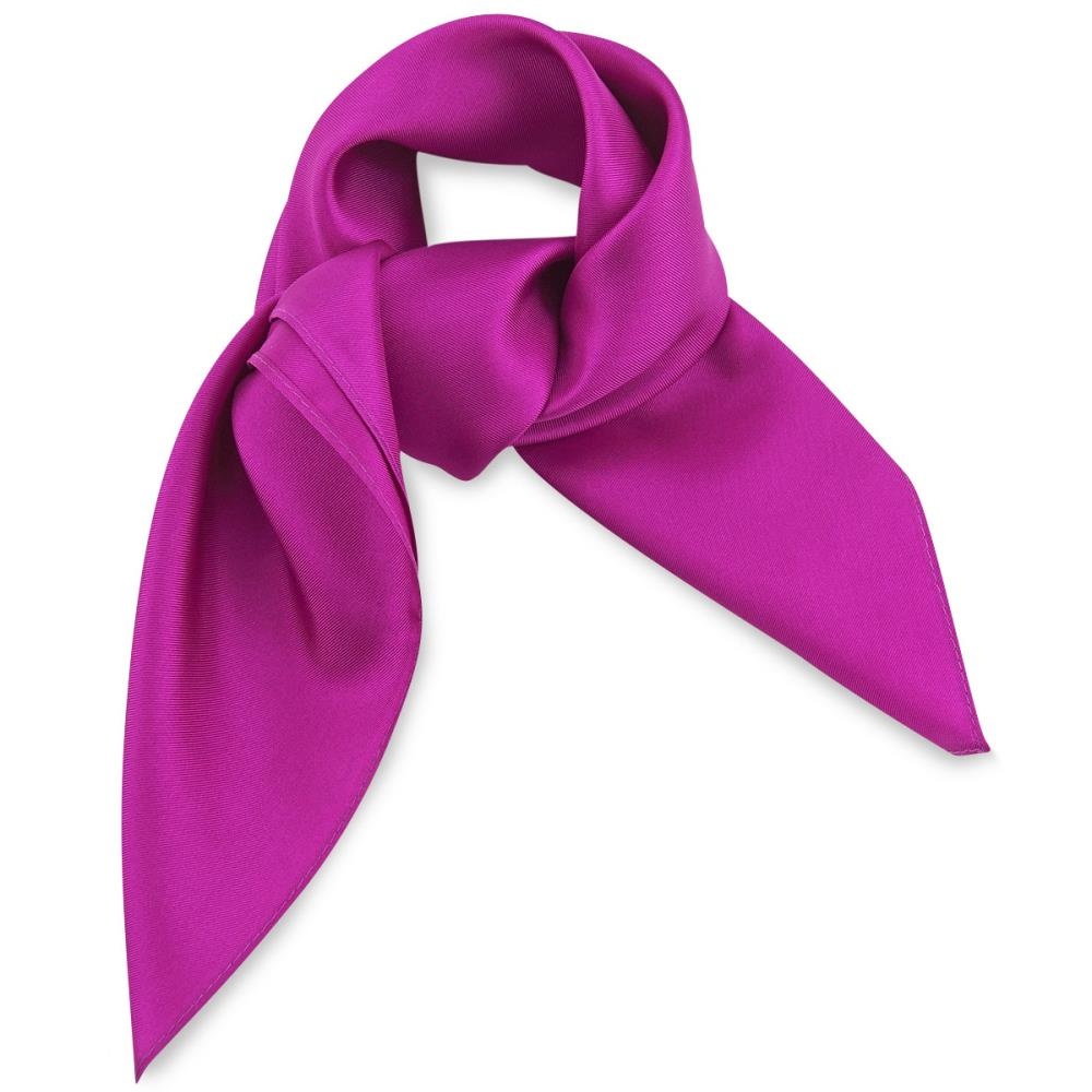 sjaal zijde fuchsia vierkant - 1