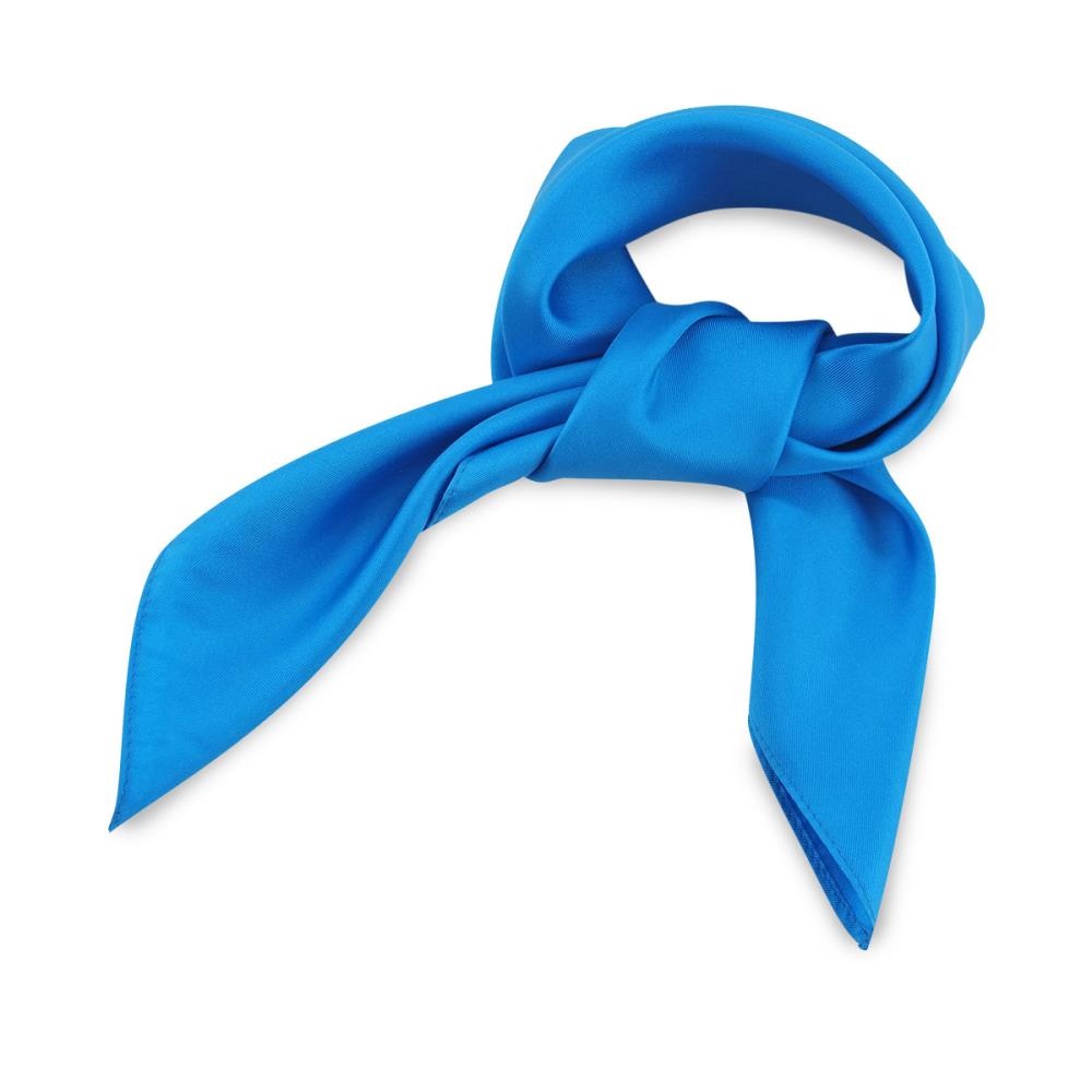 sjaal zijde process blue vierkant - 1