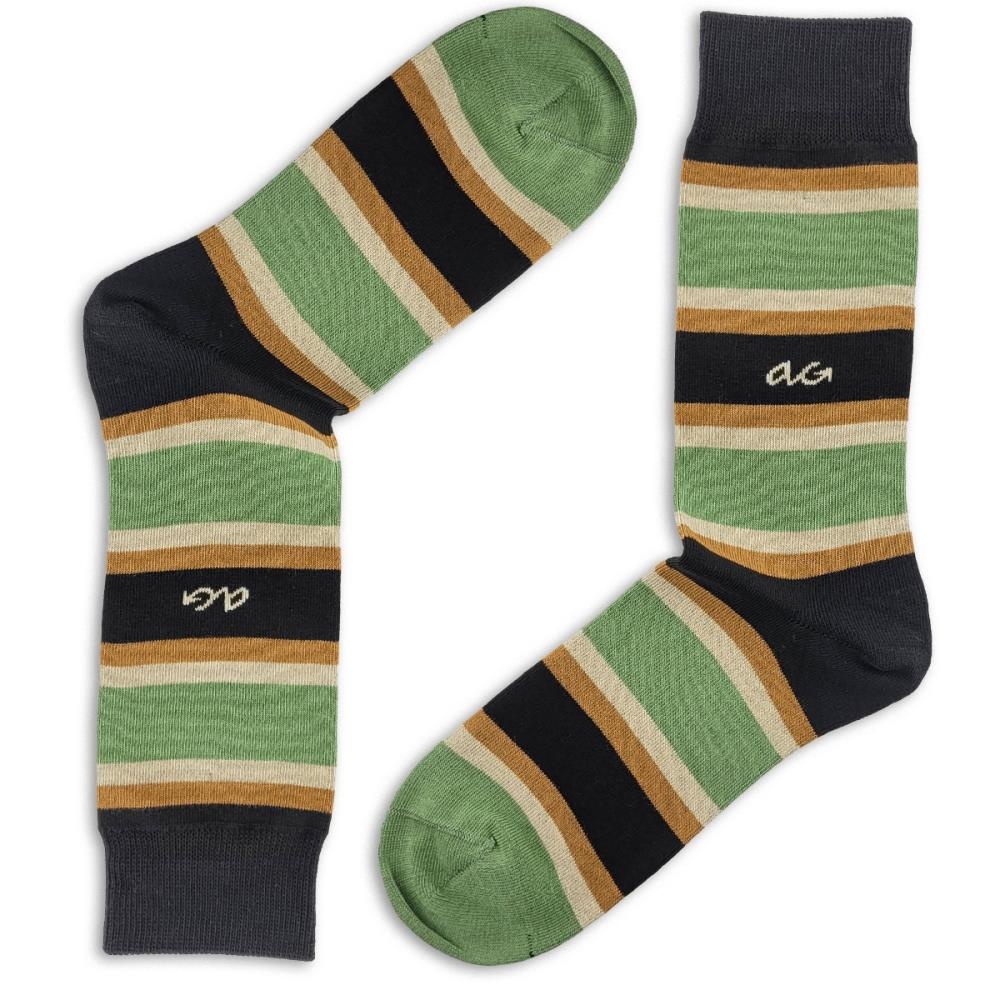 socks Big Stripes light army - 2