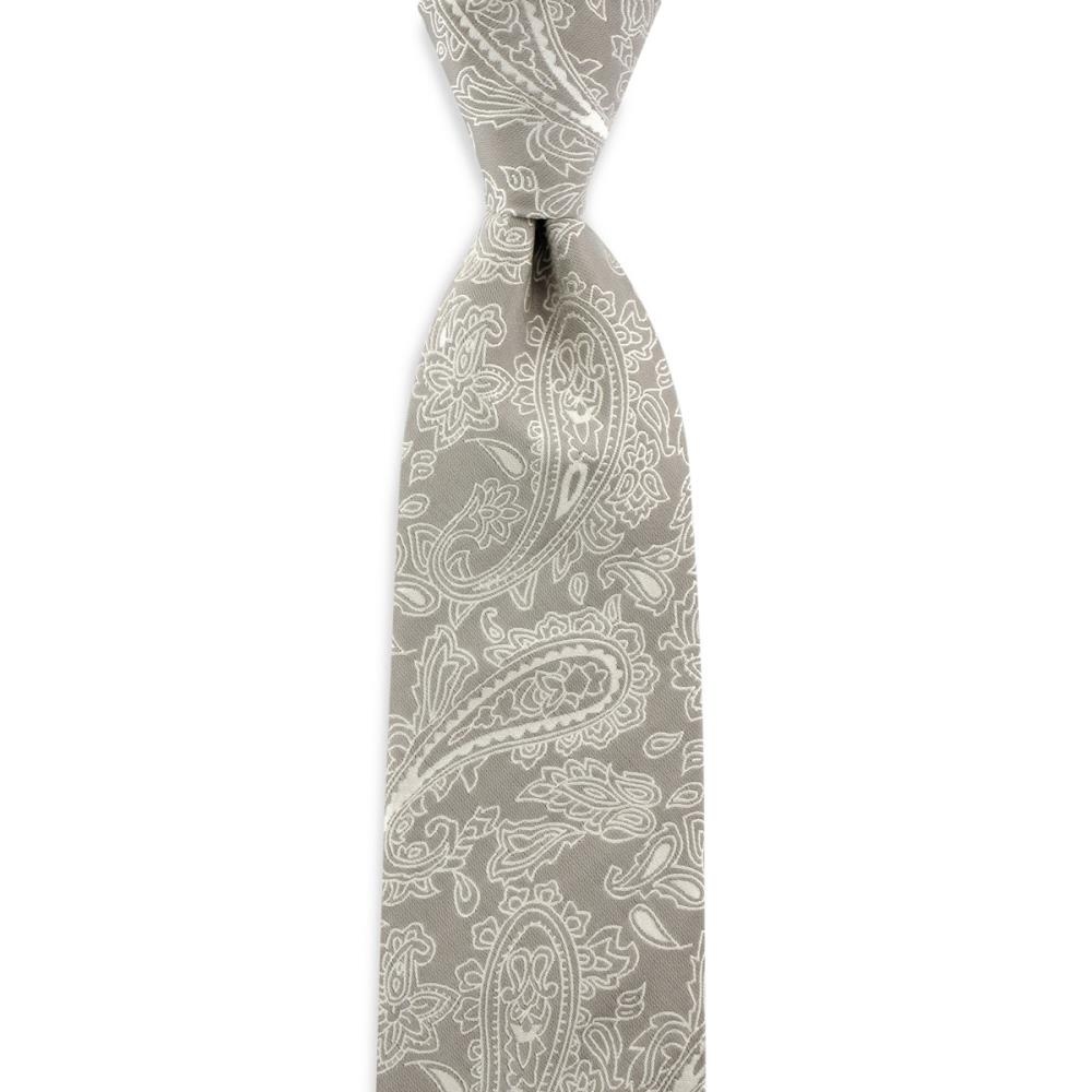 Stropdas Ceremonial Paisley grijs - 1
