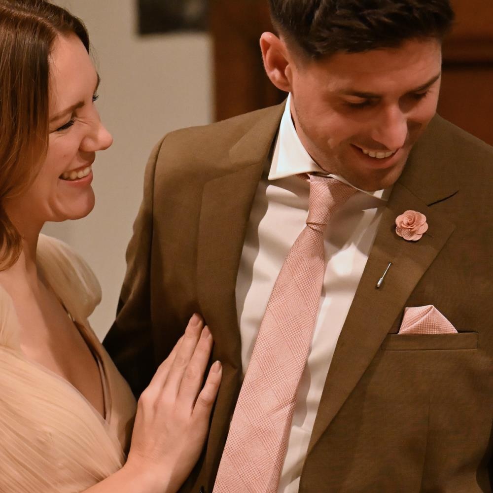 stropdas Charming Charles Terracotta - 1