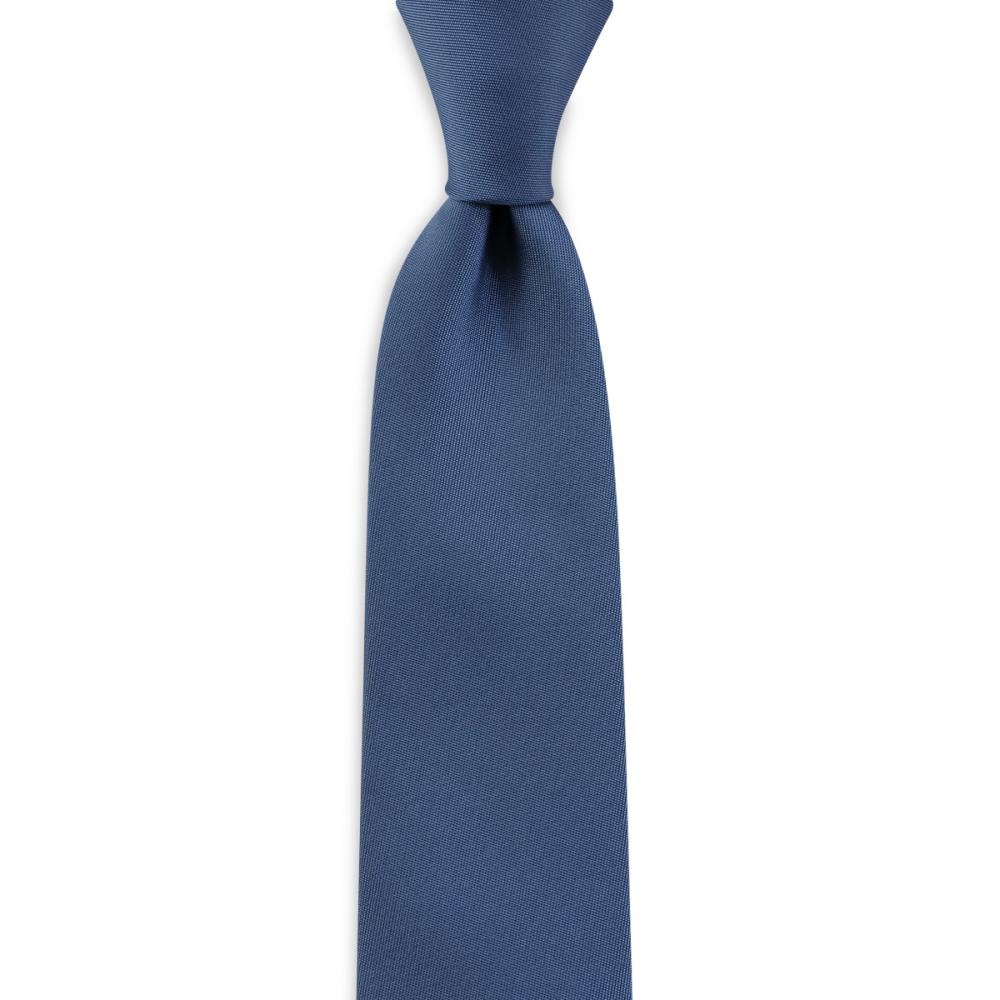 stropdas denim blauw smal - 1