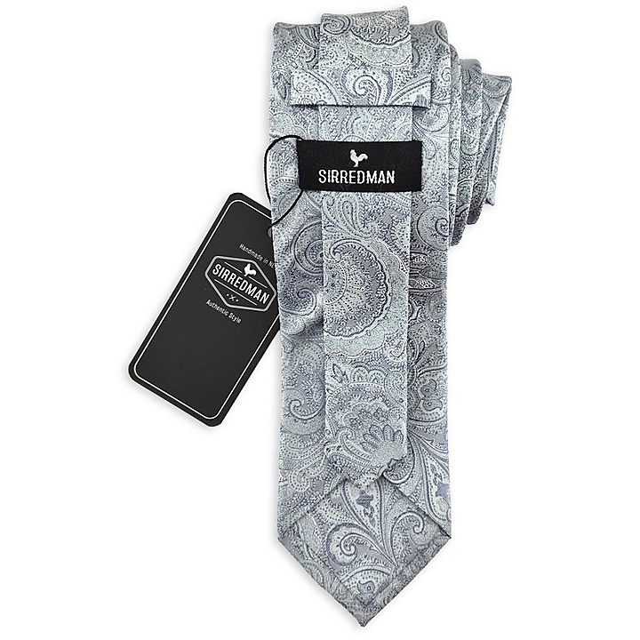 stropdas Eternal Paisley Light Blue