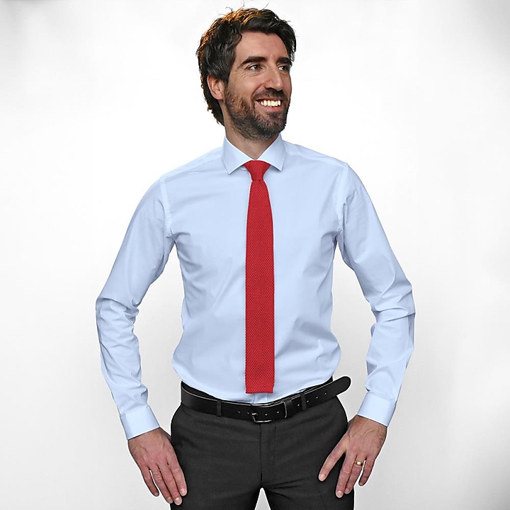 stropdas gebreid fel rood