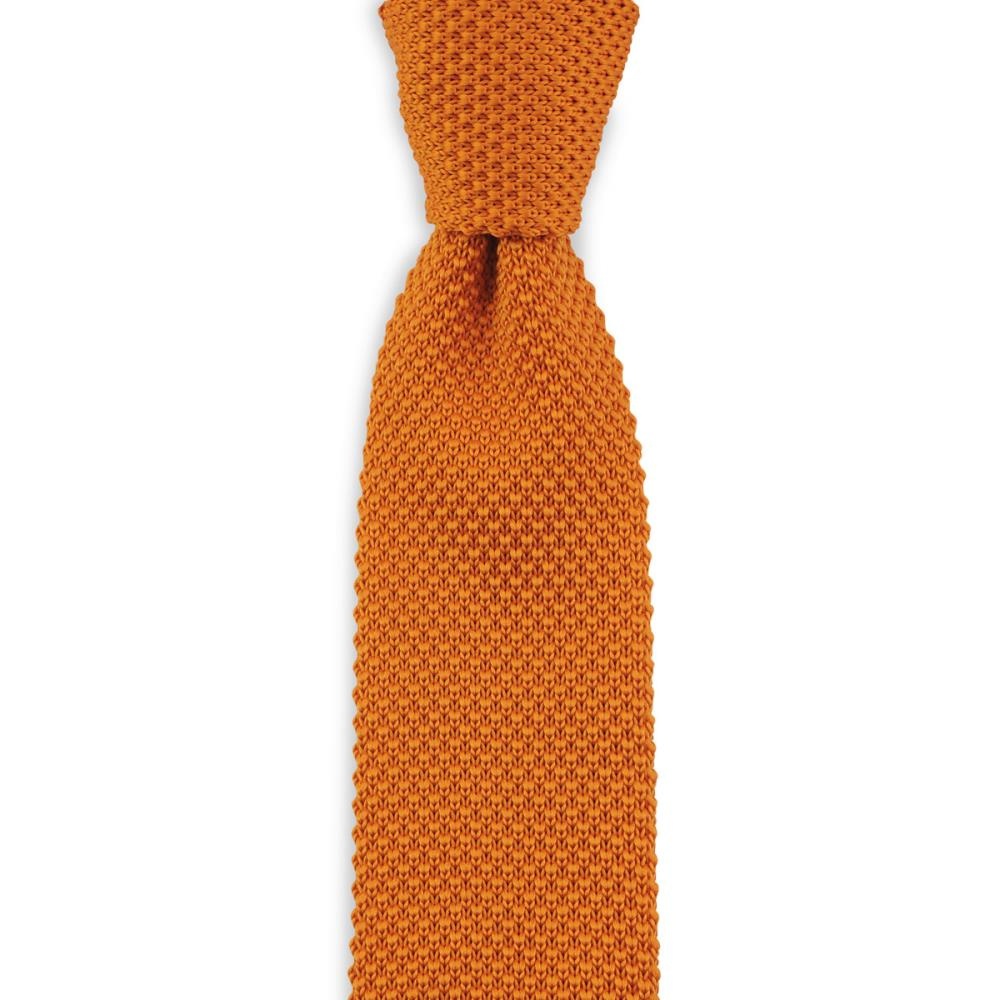 stropdas gebreid oranje - 1