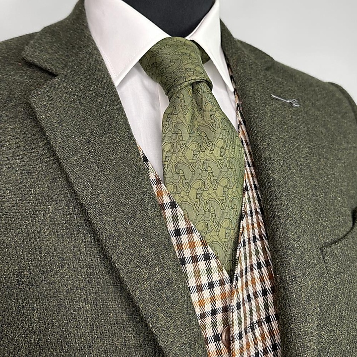 stropdas Horseman green