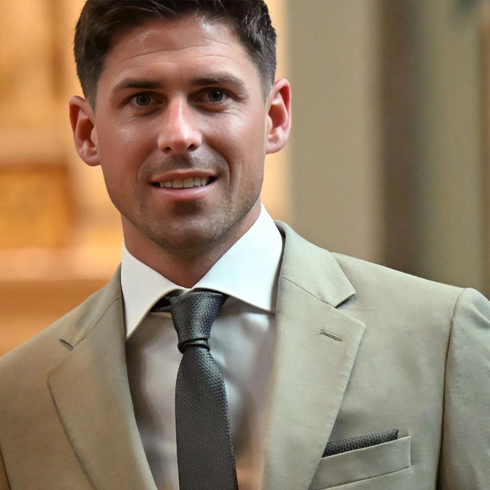 stropdas Majestic Mist Dark Green - 1