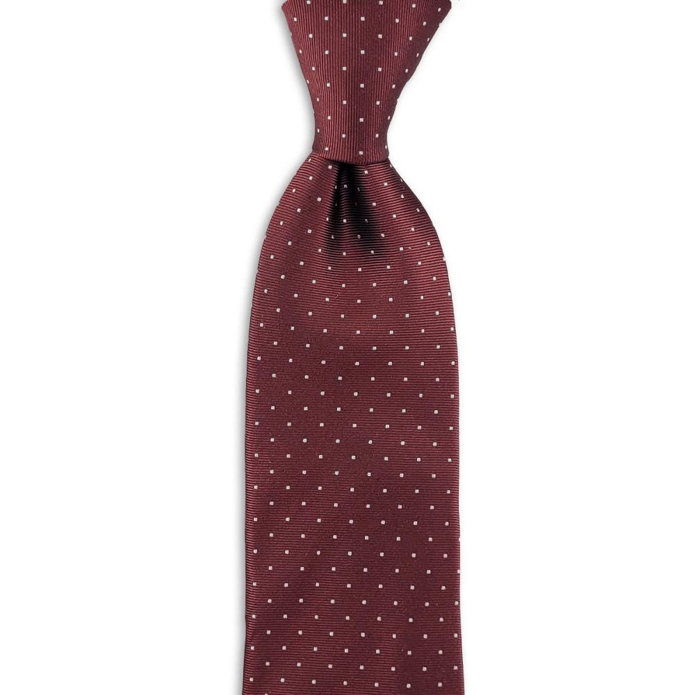 stropdas Mayfair Dots Burgundy - 1