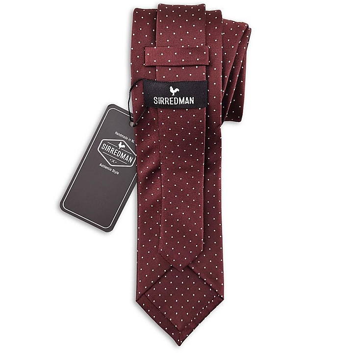 stropdas Mayfair Dots Burgundy