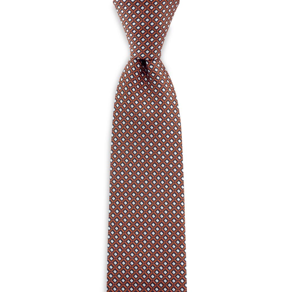 stropdas patroon oranje wit - 1