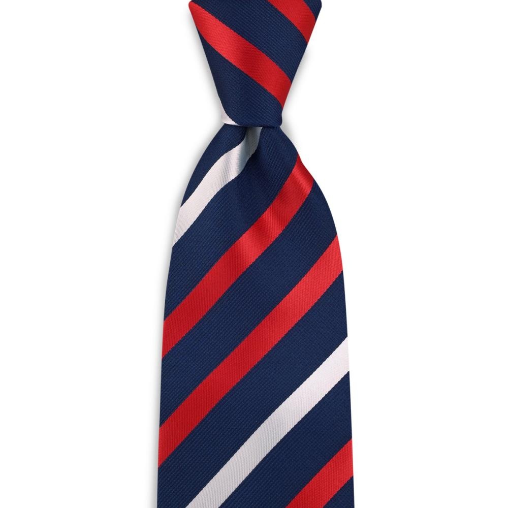 stropdas rood / wit / blauw gestreept - 1